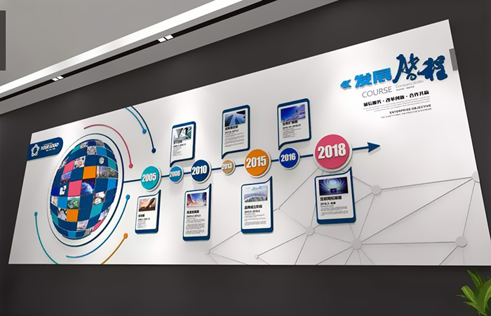公司發展歷程墻制作